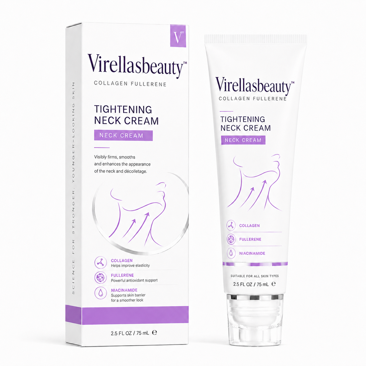 ✨Virellasbeauty™ Instant Neck Lift Cream — 🧴 Infused with Retinol & Hyaluronic Acid | Firms the Neck, Reduces Wrinkles & Double Chin