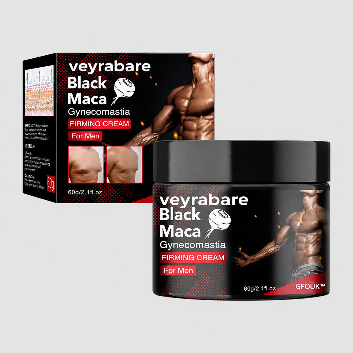 veyrabare™️ Black Maca Gynecomastia Firming Cream