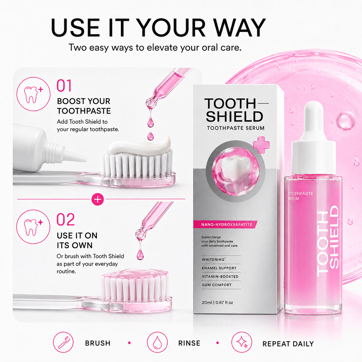 🏆Best Sale🔥Tooth Shield Fluoride Free Toothpaste Serum