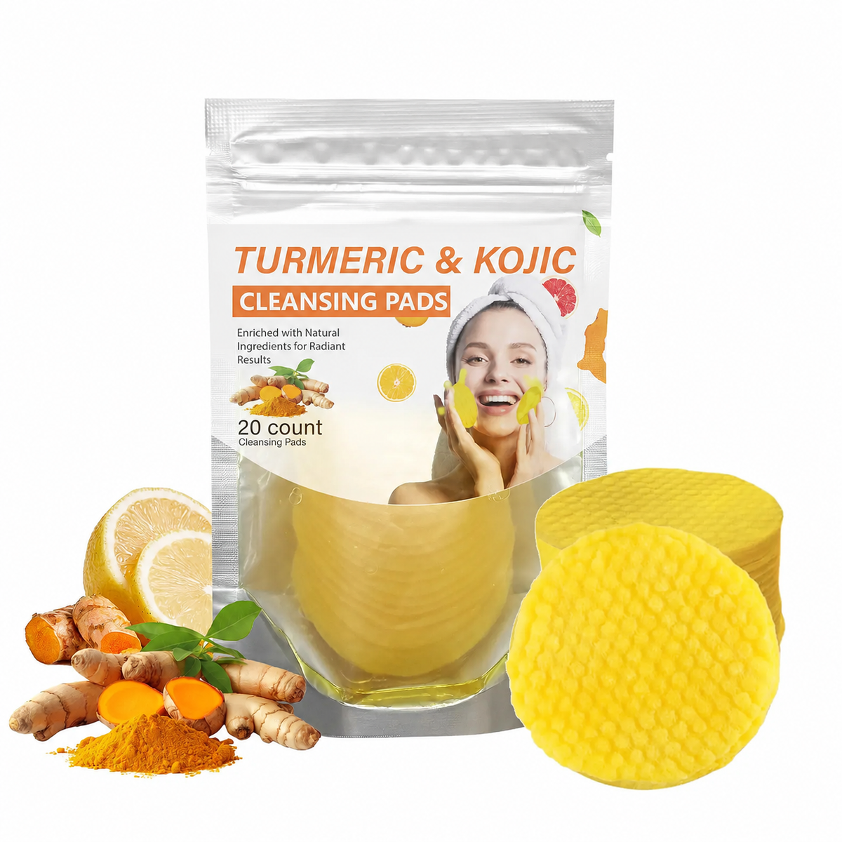 Last Day-Buy 1 Get 1 Free💙Turmeric Cleansing Exfoliating Pads Facial Cleansing Skincare