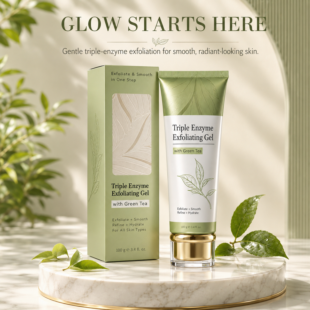Triple Enzyme Exfoliating Gel-Clear Build-Up. Bring Back Your Natural Glow. ✨