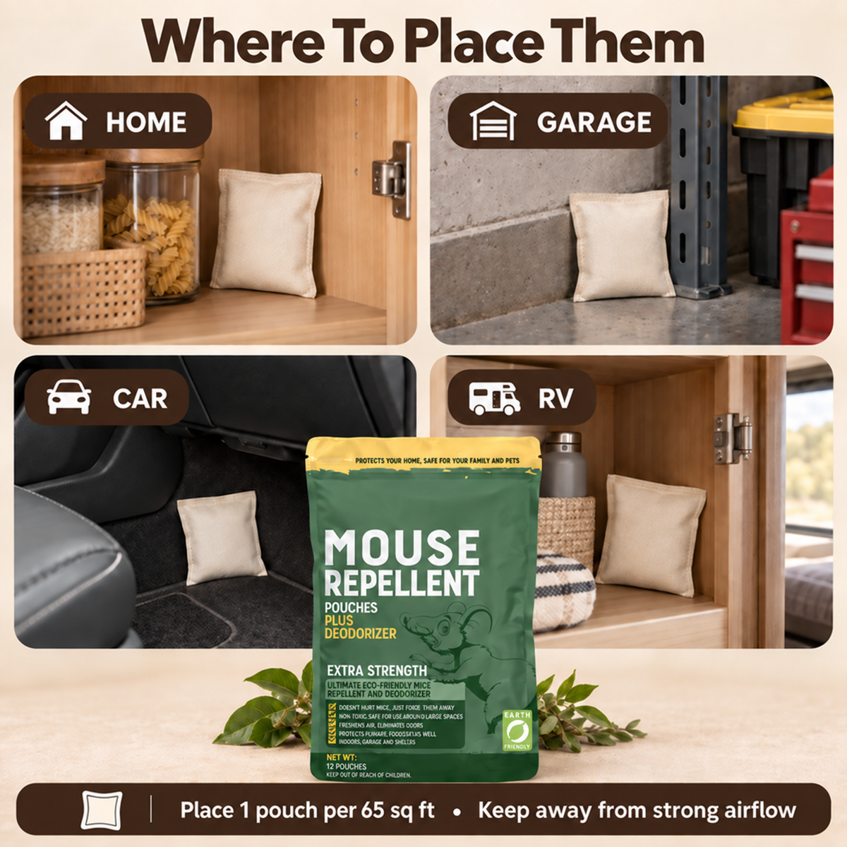 Mouse Repellent Pouches