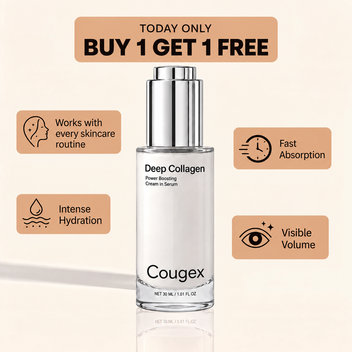 Deep Collagen Serum for Mature Skin – Hydrating & Plumping Face Serum