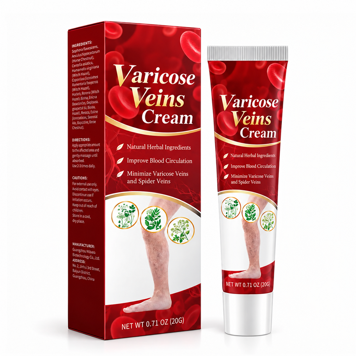 Varicose & Spider Vein Relief Cream