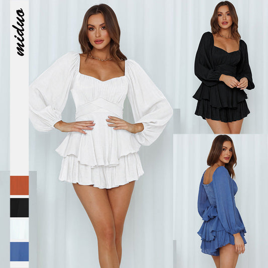 【SAVE 50% OFF】Fashionable sexy one-line collar casual dress