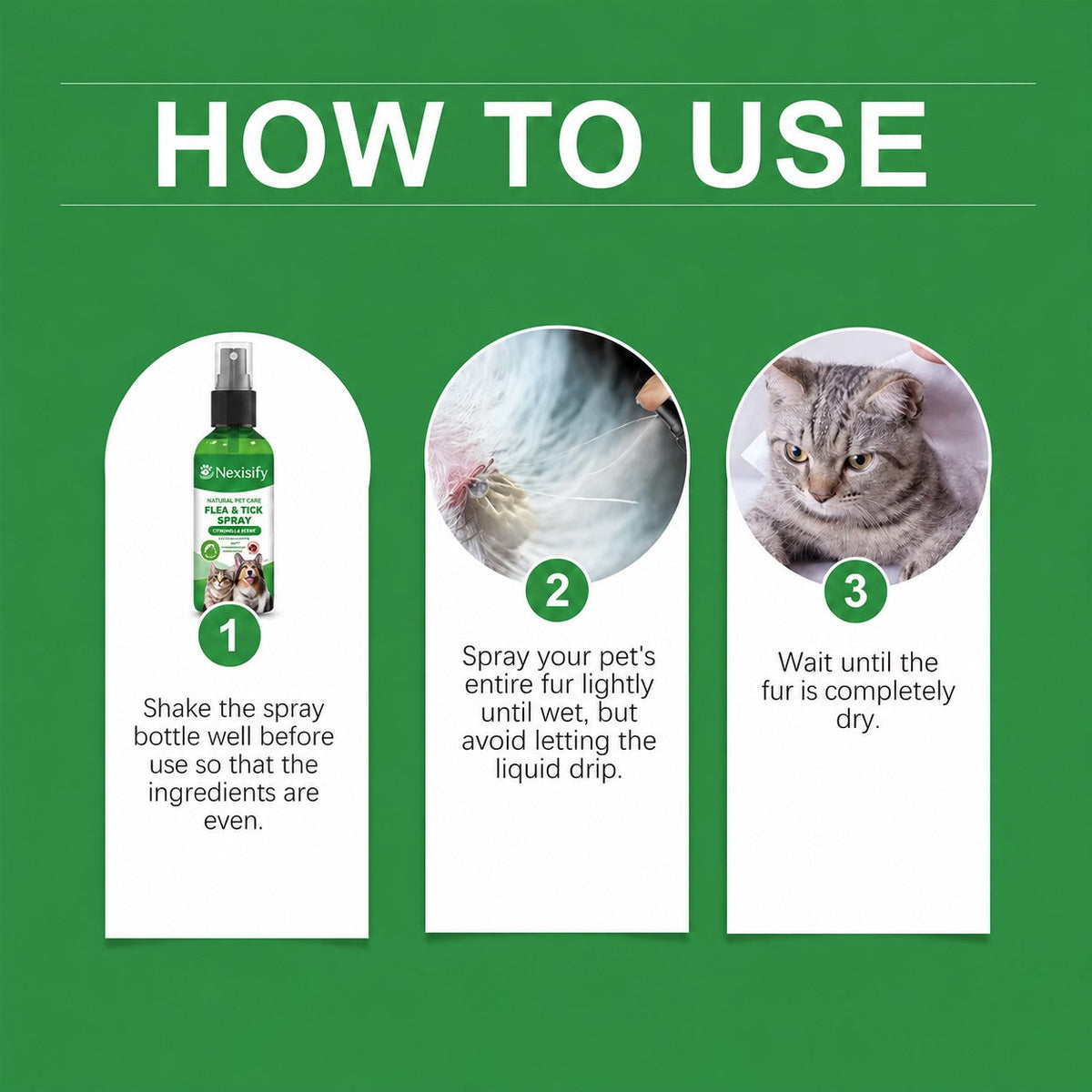 Nexisify™🍃Natural Flea & Tick Spray for Dogs & Cats–Helps Kill & Repel Fleas & Ticks