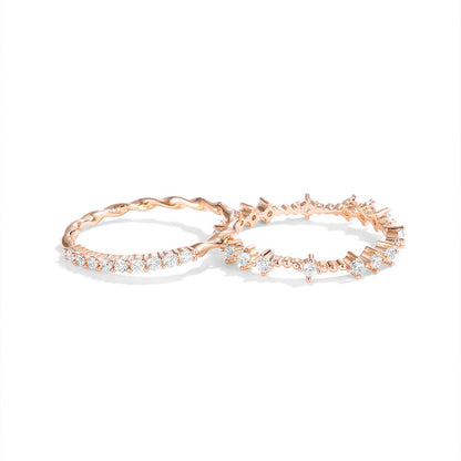Niche design sense ring • two-piece set