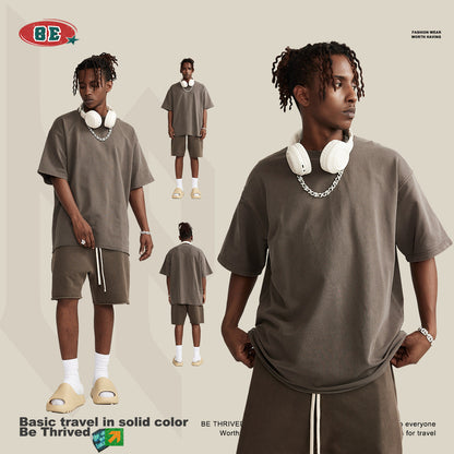 BE men's clothing |(🔥Hot Sale NOW- SAVE 50% OFF) 2023 spring and summer washed loose edge oversize short sleeves