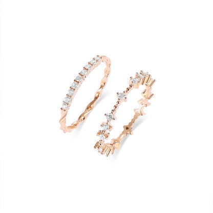 Niche design sense ring • two-piece set