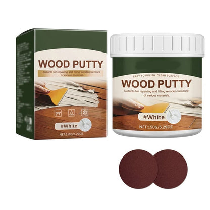 🚪Wood Repair Filler Putty-Fills Cracks & Chips, Smooths Surfaces, Blends with Dark Wood