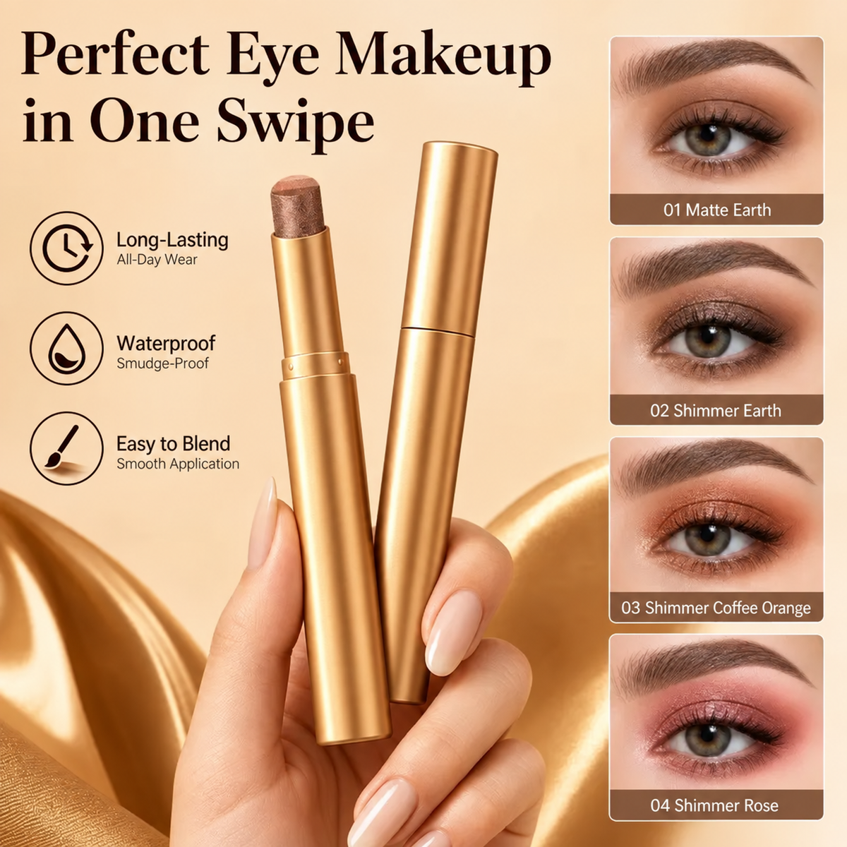 🔥Buy 1 Get 1 Free⏰3-in-1 Easy Eyeshadow Stick
