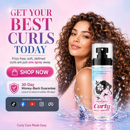 Peach-Scented Curly & Setting Spray - Lightweight, Bouncy Hair & Long-Lasting Hold