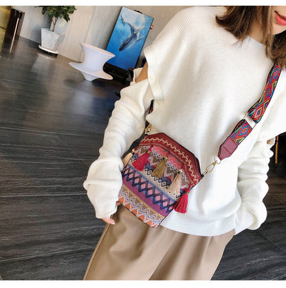 【50% off in the last 3 days of the promotion】2023 new diagonal one-shoulder all-match tassel bag