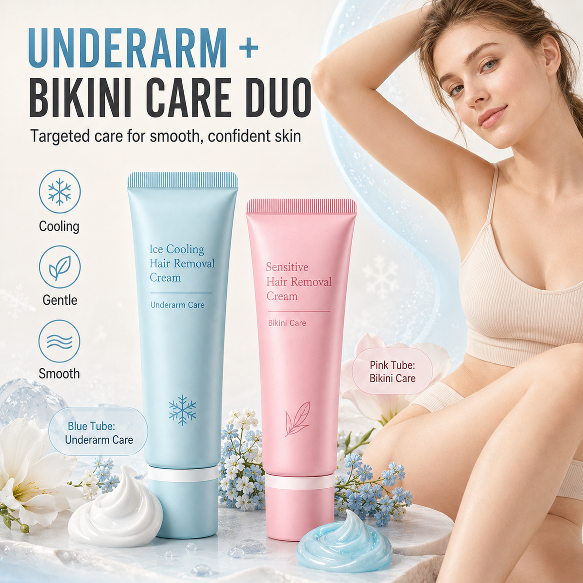 2026 TOP PICK🥳 Hair Removal Cream – Enriched with Rose & Lavender Oil, Niacinamide Brightening – Inhibits Regrowth, Longer-Lasting Smoothness! 💖💨