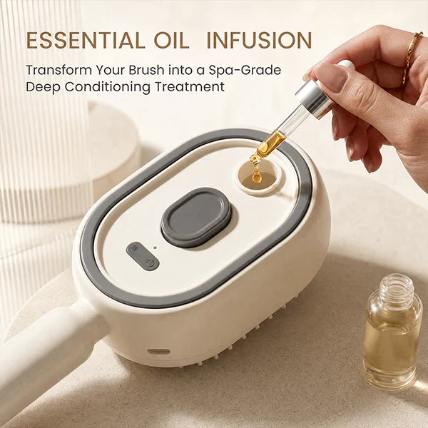 Essential Oil Mist Air Cushion Massage Comb Self Cleaning Anti Static Hair Care Brush