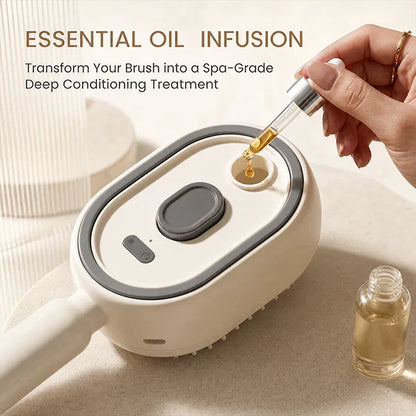 Essential Oil Mist Air Cushion Massage Comb Self Cleaning Anti Static Hair Care Brush