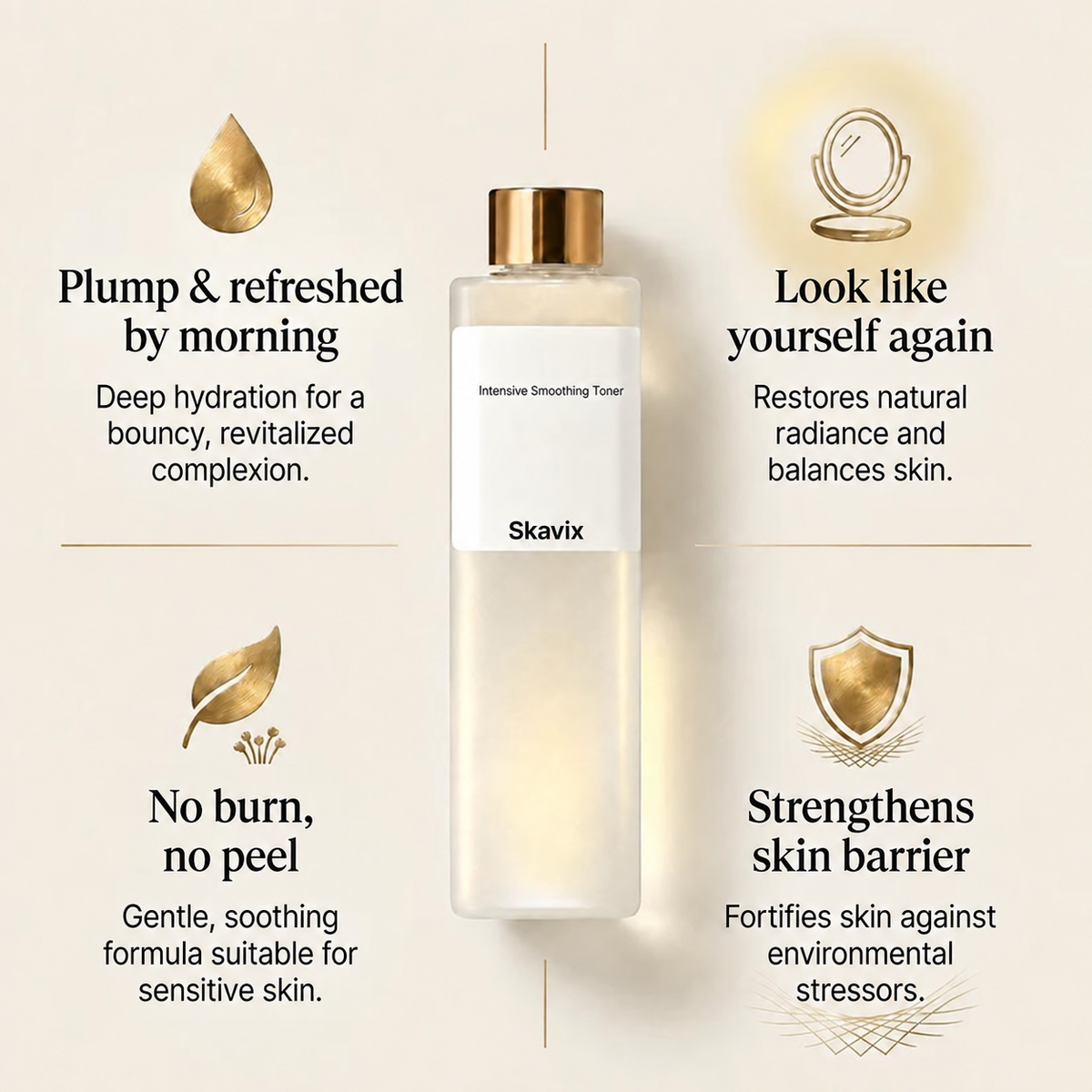 Forehead Firming & Wrinkle Care Toner, Smooth Fine Lines | Plumping & Longevity Anti‑Aging Facial Toner