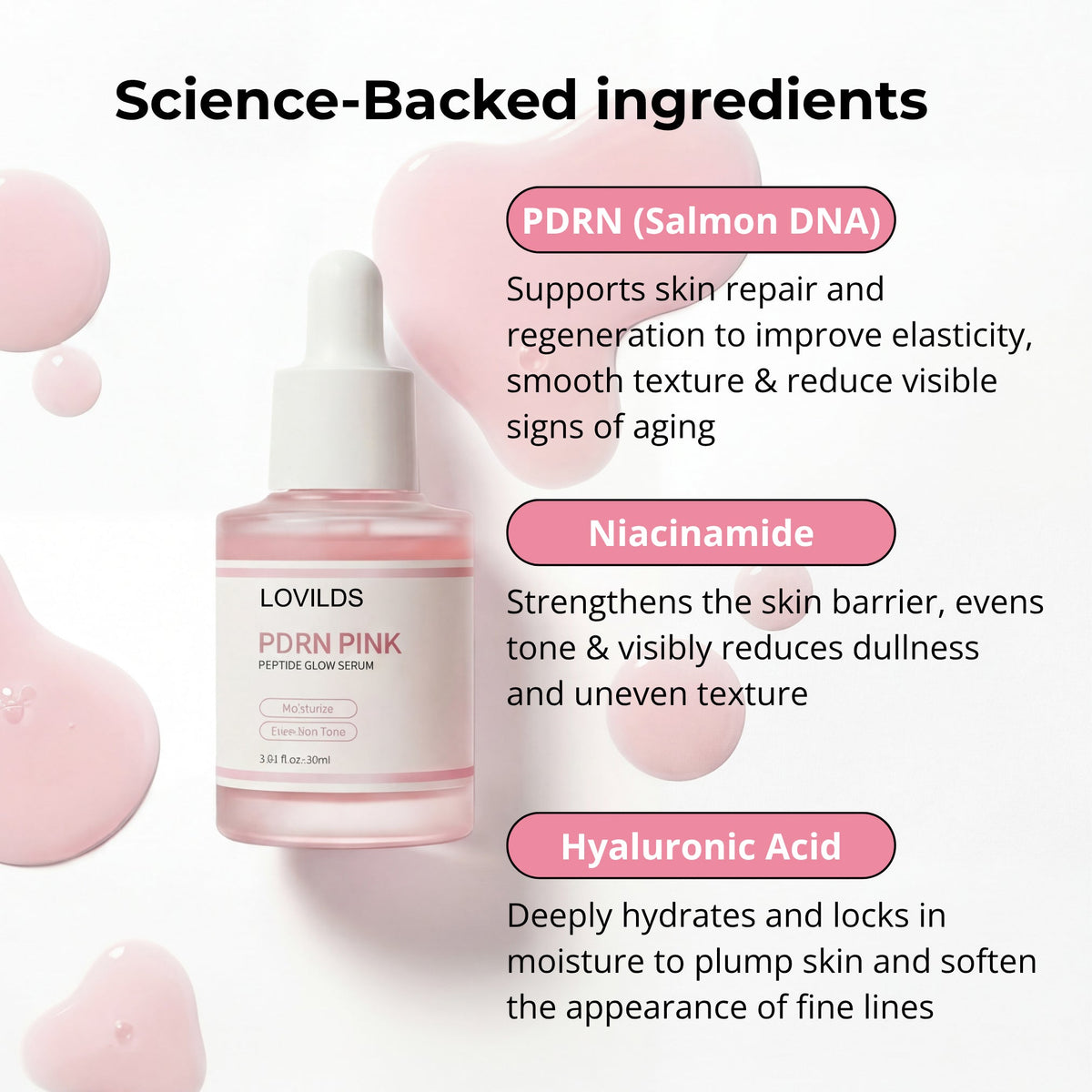 DDBSHIY PDRN Pink Peptide Repair-Signaling Serum (30ml - 1.01 fl.oz.)