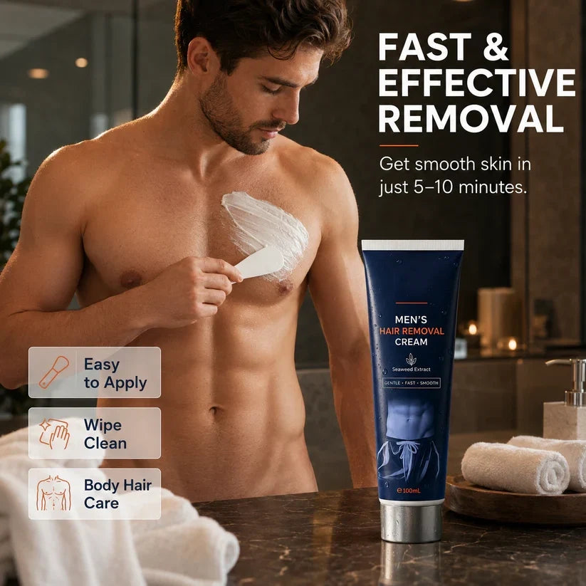 Men’s Hair Removal Cream | Easy Apply, Smooth Skin ✨