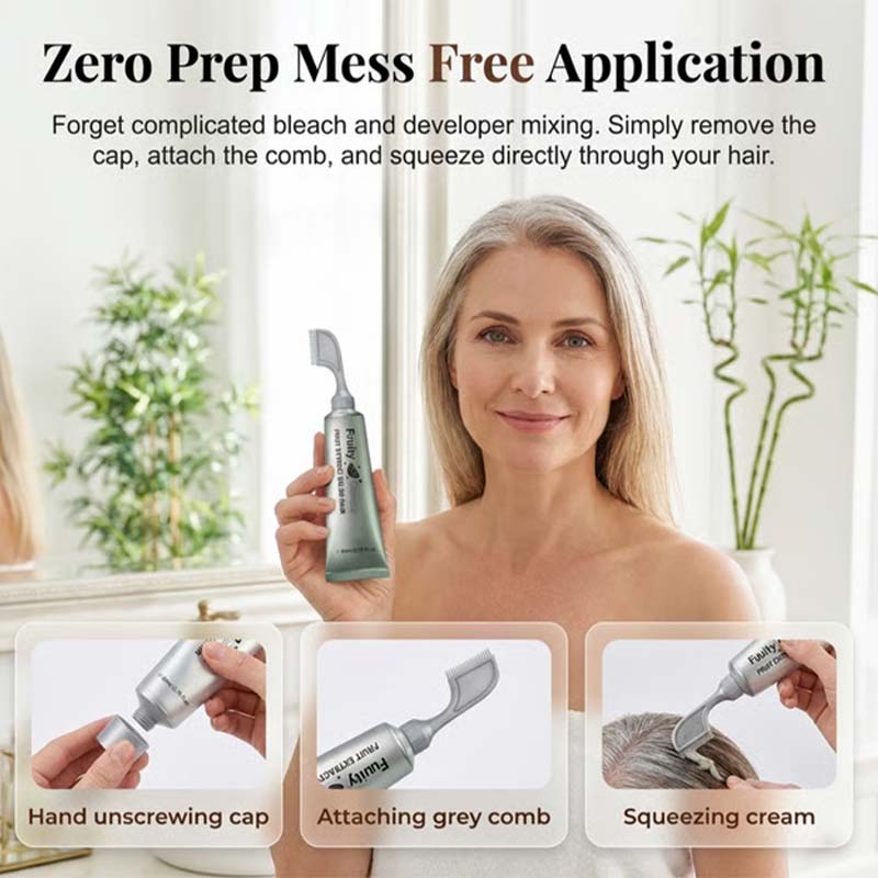 🔥🎁Last Day-Buy 1 Get 1 Free 🔥Botanical Fruit Essence Hair Dye Cream Nourishing Gray Coverage