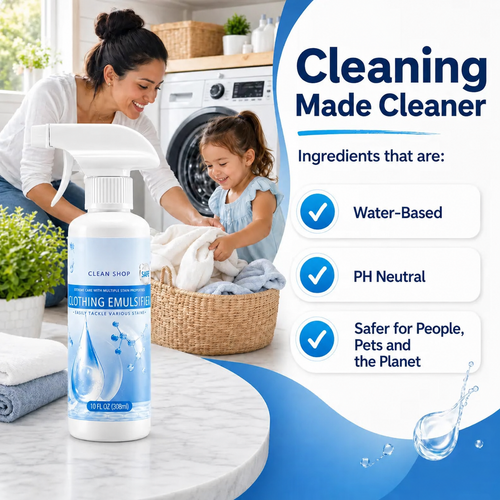 Stain and Food Residue Cleaning Spray—effectively removes food residue, oil stains, and coffee stains from clothing, undergarments, and various types of fabrics.