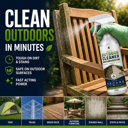 Outdoor Surface Cleaner Spray, Fast Acting Stain Remover for Patio, Wooden Furniture & Outdoor Surfaces