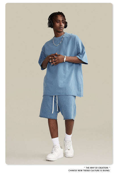 BE men's clothing |(🔥Hot Sale NOW- SAVE 50% OFF) 2023 spring and summer washed loose edge oversize short sleeves