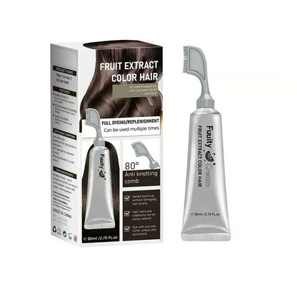 🔥🎁Last Day-Buy 1 Get 1 Free 🔥Botanical Fruit Essence Hair Dye Cream Nourishing Gray Coverage