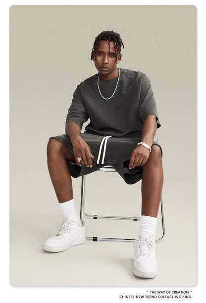 BE men's clothing |(🔥Hot Sale NOW- SAVE 50% OFF) 2023 spring and summer washed loose edge oversize short sleeves
