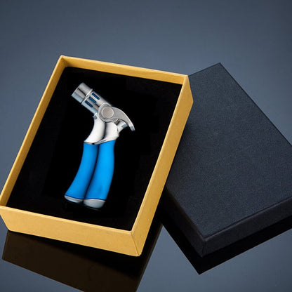 Windproof straight torch blue flame lighter