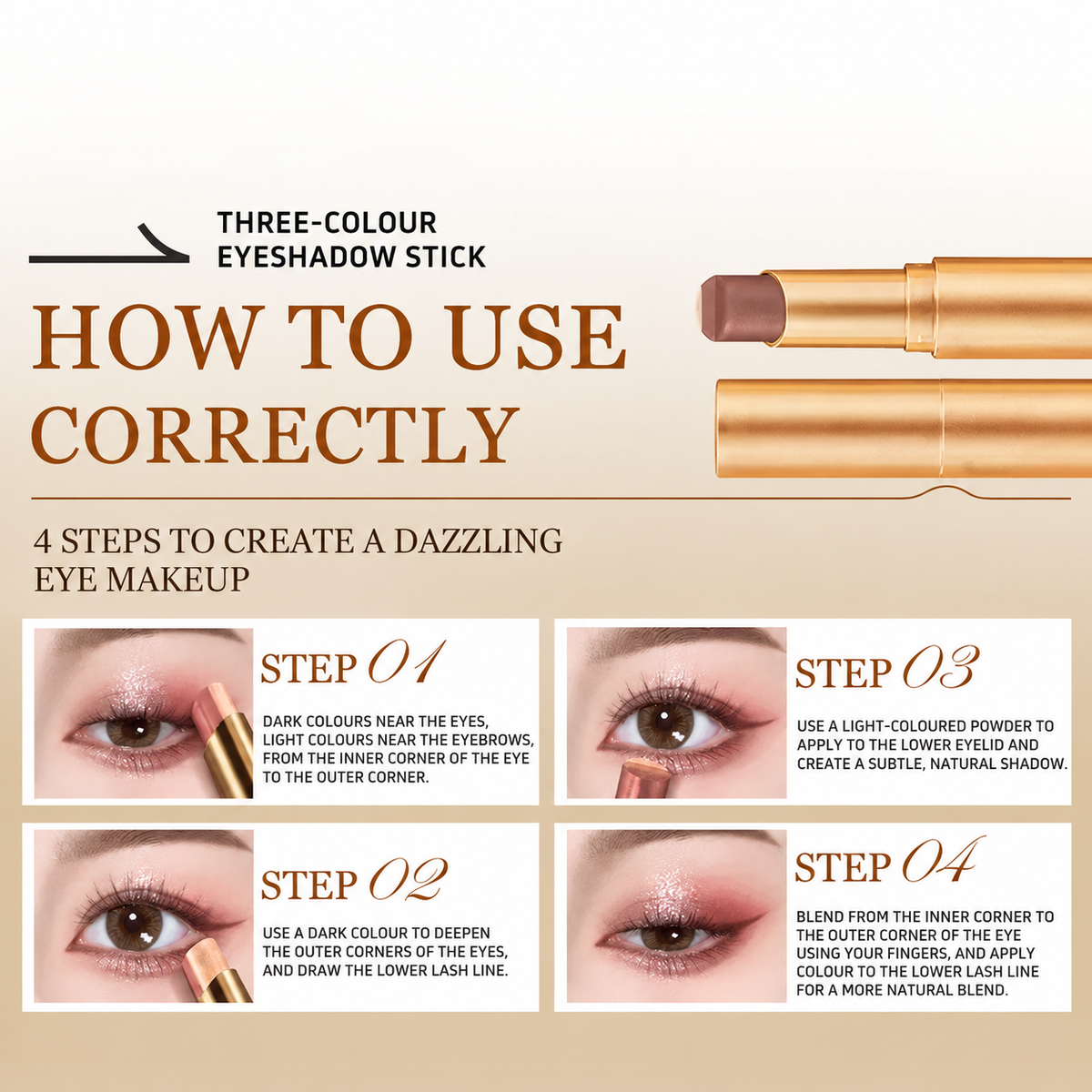 🔥Last Day Buy 1 Get 1 Free⏰3-in-1 Easy Eyeshadow Stick