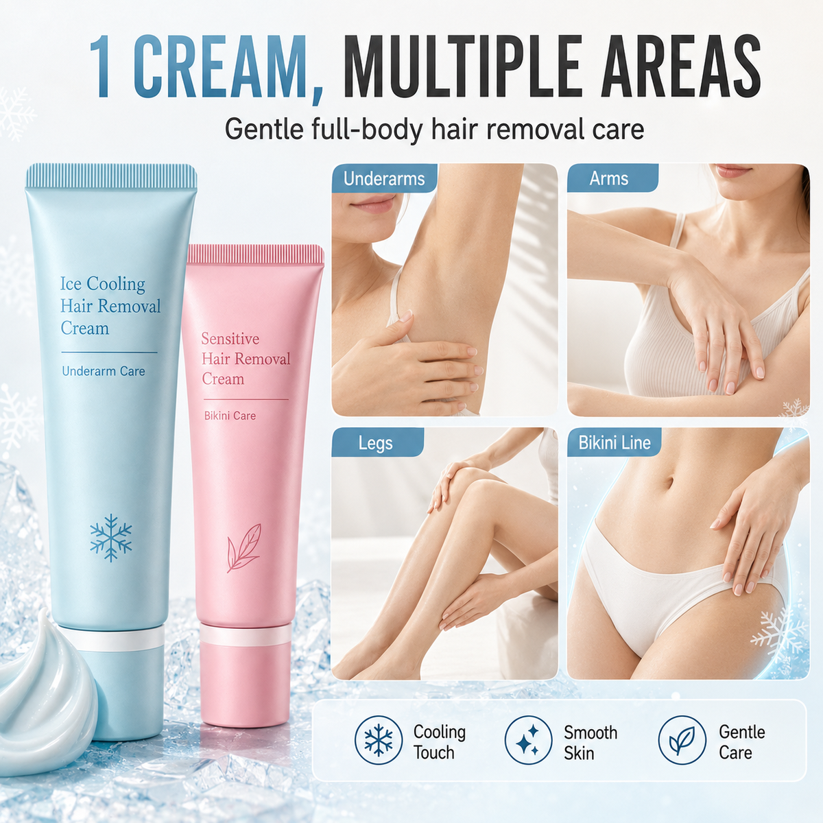 2026 TOP PICK🥳 Hair Removal Cream – Enriched with Rose & Lavender Oil, Niacinamide Brightening – Inhibits Regrowth, Longer-Lasting Smoothness! 💖💨