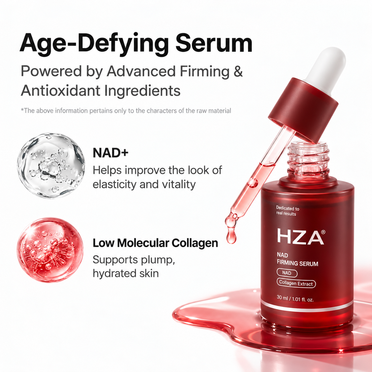 NAD+ EGF Firming Face Serum with Collagen Extract – Advanced Anti-Aging Formula for Fine Lines, Elasticity & Radiant, Plump-Looking Skin