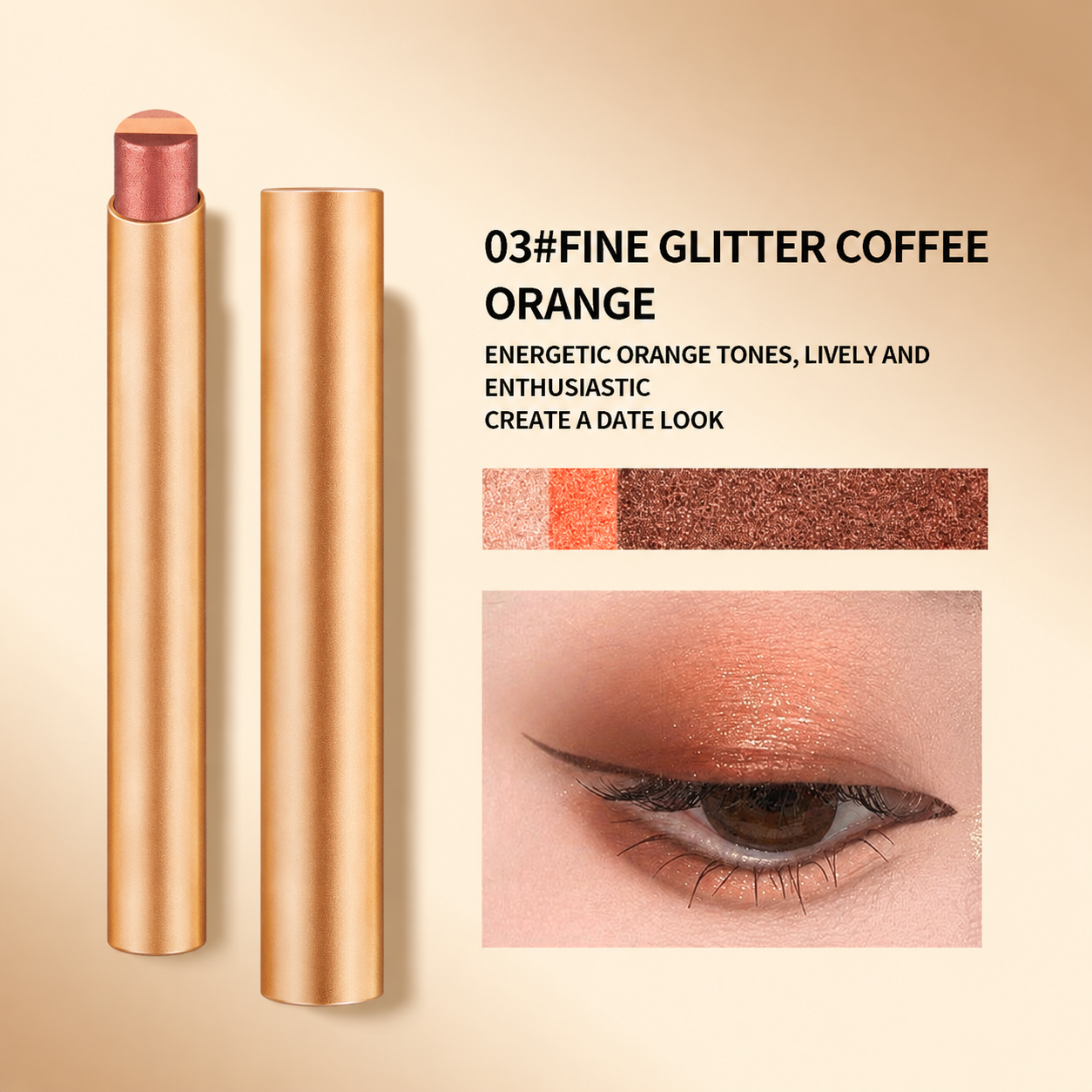 Fine Glitter Coffee Orange