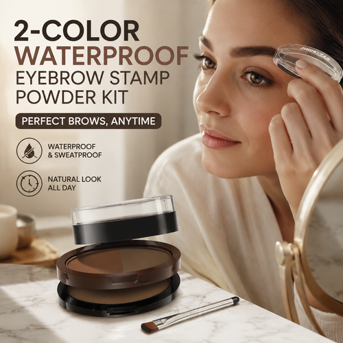 💄Buy 1 Get 1 Free🖌️2-Color Waterproof Eyebrow Stamp Powder Kit