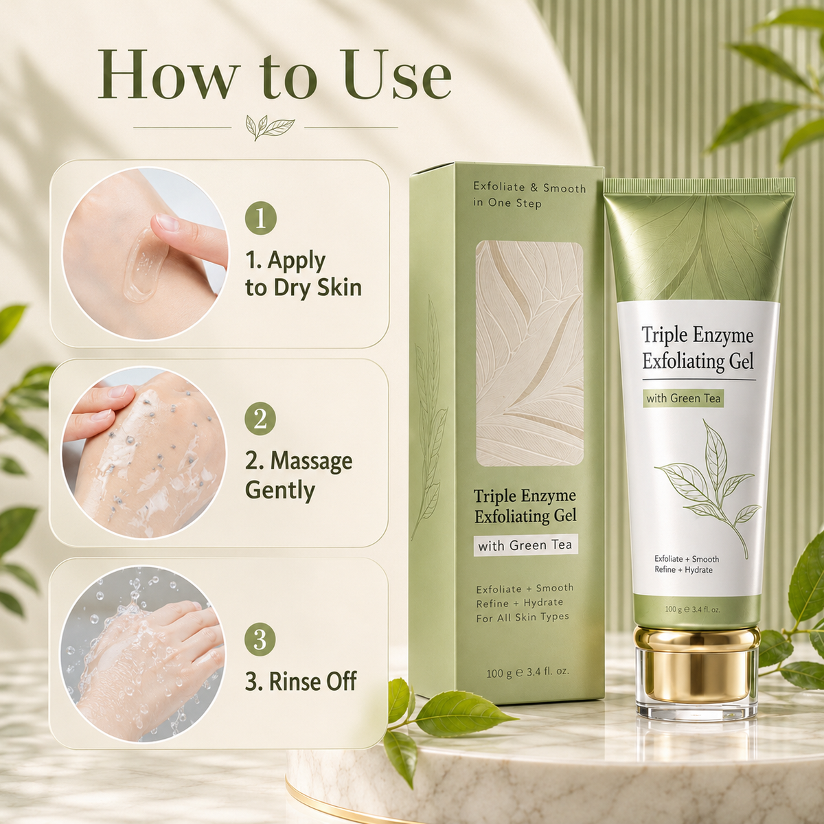 Triple Enzyme Exfoliating Gel-Clear Build-Up. Bring Back Your Natural Glow. ✨