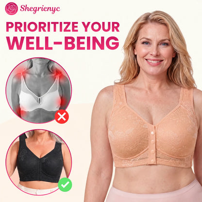 OREVYNA- Front Closure Breathable Cotton Lifting Bra for Seniors