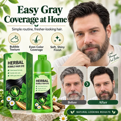 Herbal Bubble Hair Color Shampoo – Easy Gray Coverage at Home