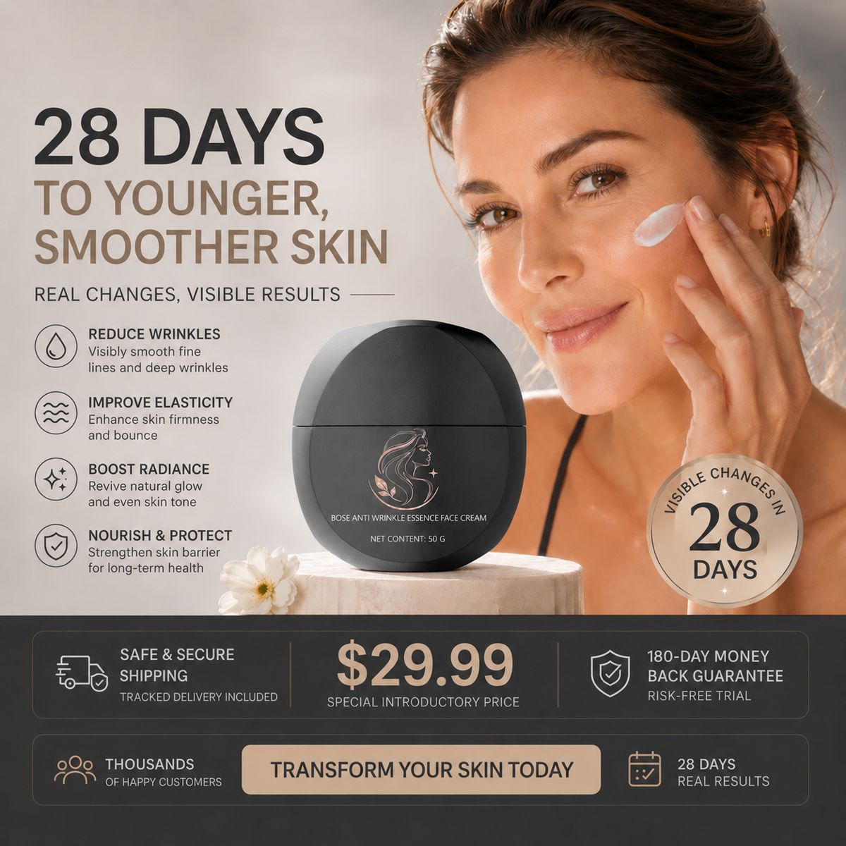 BOSEYIN BLACK BANDAGE FACE CREAM