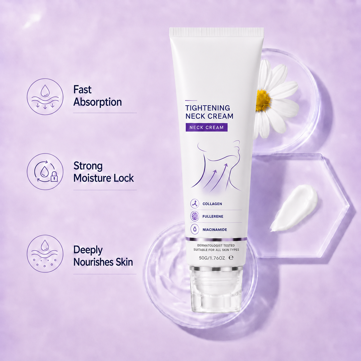 Instant Neck Lift Cream — 🧴 Infused with Retinol & Hyaluronic Acid | Firms the Neck, Reduces Wrinkles & Double Chin