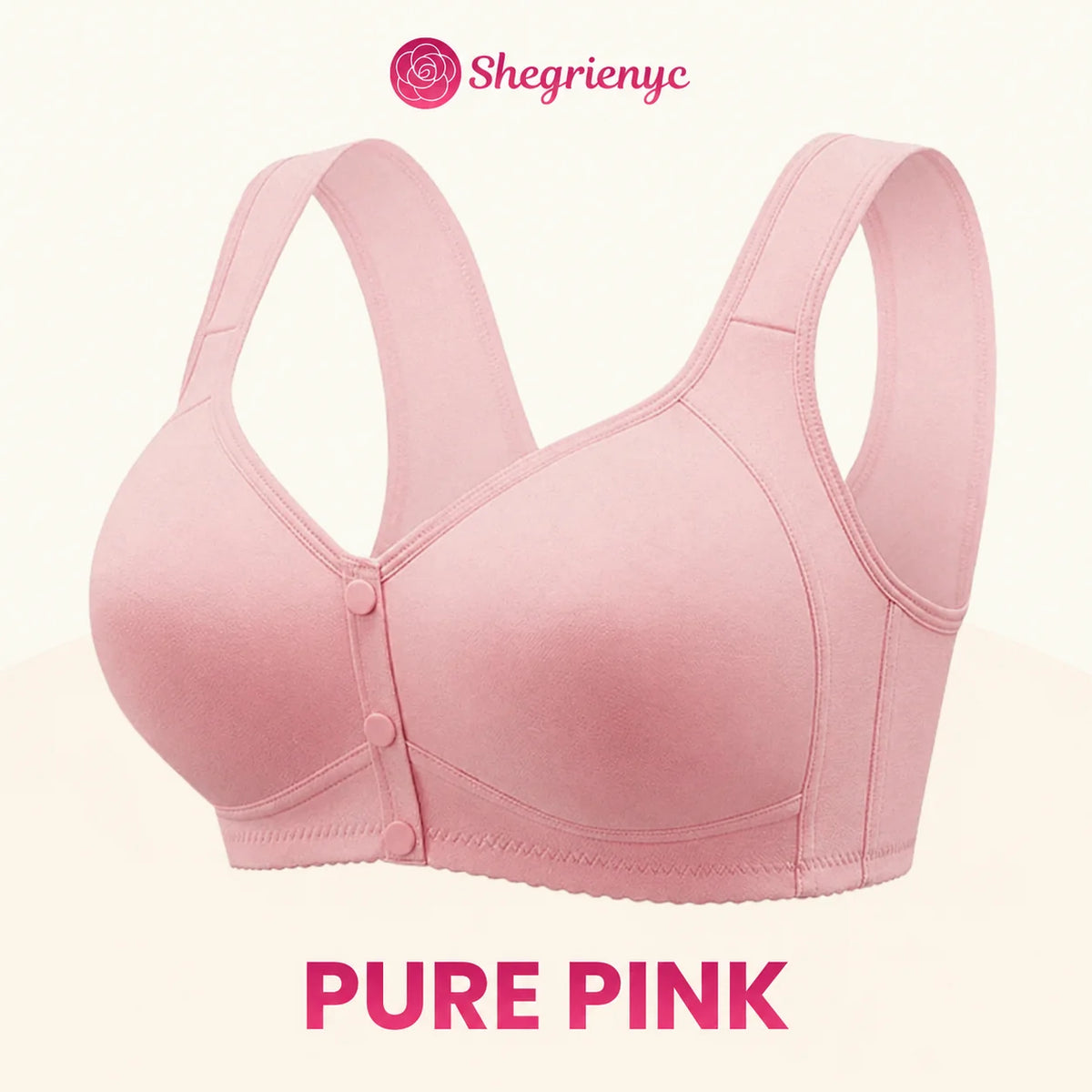 OREVYNA- Front Closure Breathable Cotton Lifting Bra for Seniors