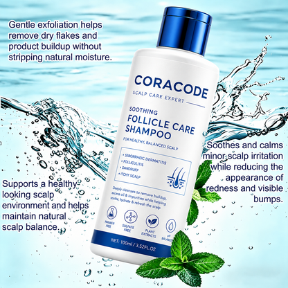 Folliculitis Shampoo for Itchy, Flaky Scalp - Purifying Formula for a Soothed, Balanced Scalp & Oily Scalp Care🧴