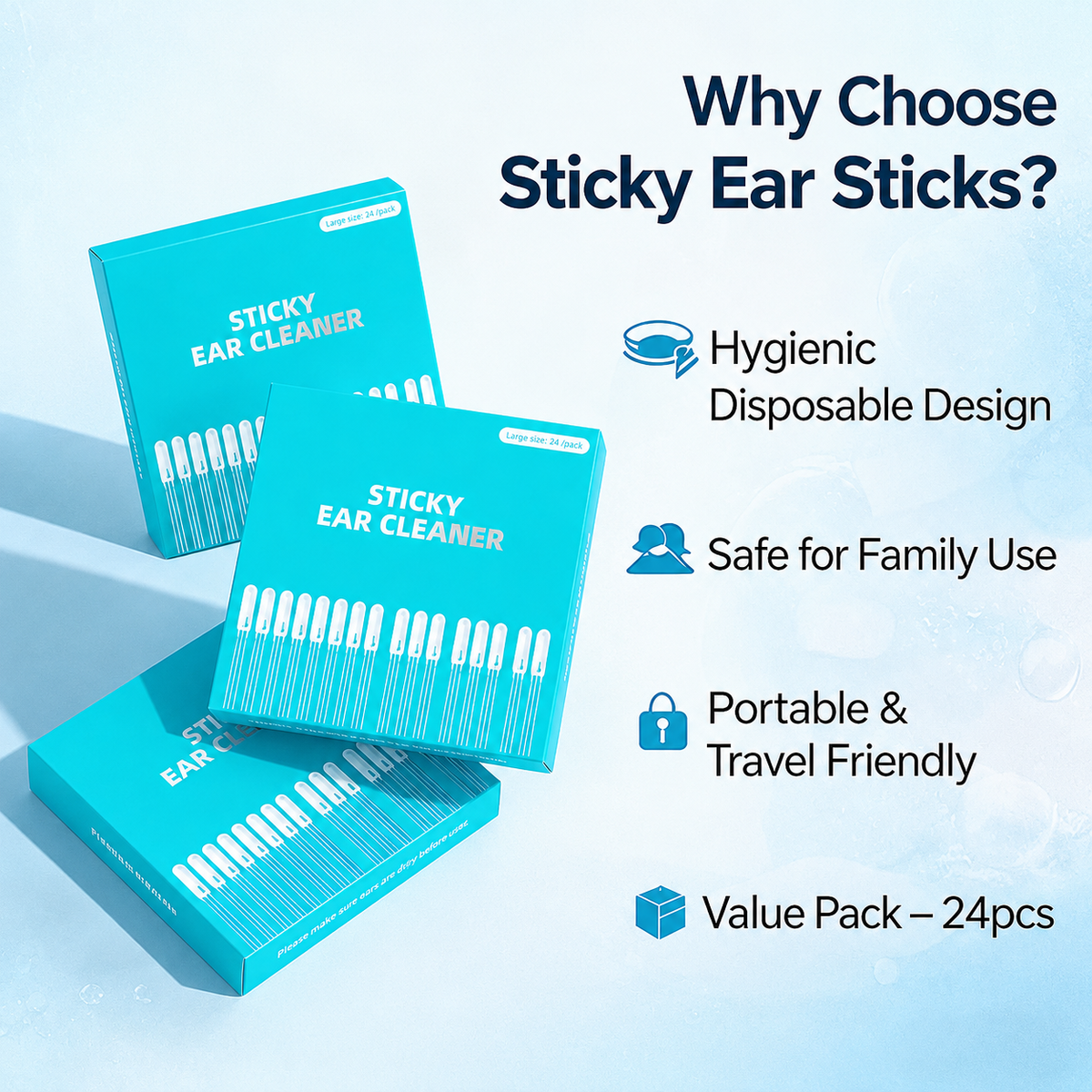 Sticky Ear Cleaning Sticks