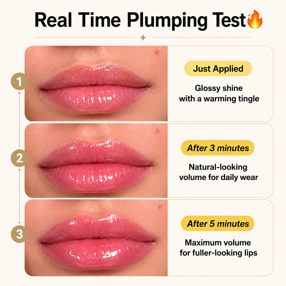🎁Last Day-Buy 1 Get 1 Free 🔥Spicy Lip Plumper — Fuller-Looking Lip Plumper Gloss, Non-Sticky, High-Shine Finish