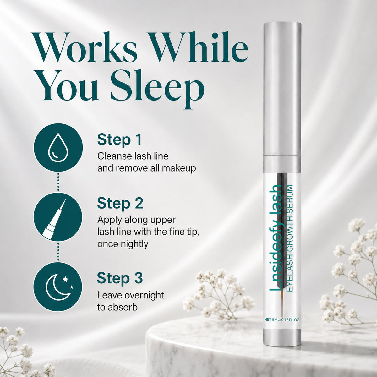 Lnsideefy lash eyelash growth serum