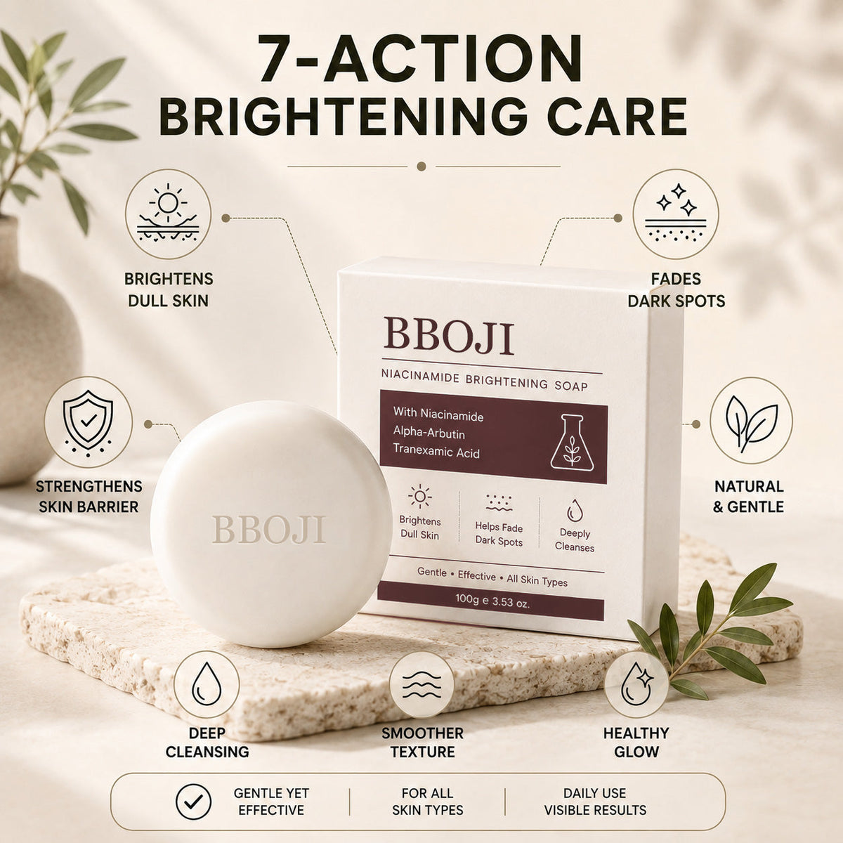 Niacinamide Skin Brightening Soap melasma dark spots freckle