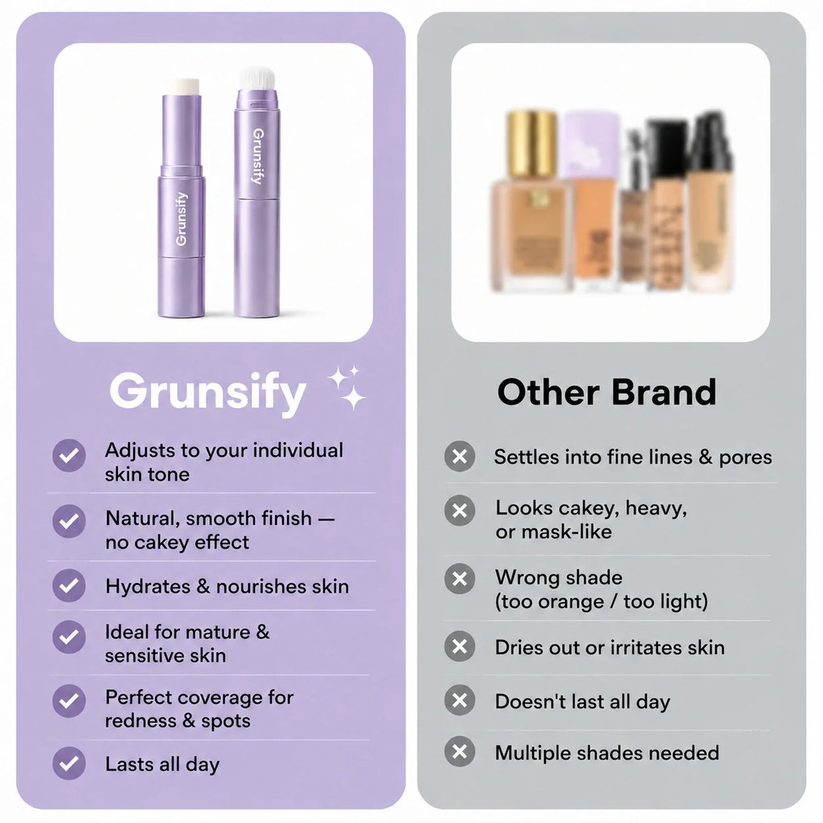 Changing Foundation Stick - The stick that makes mature skin glow again
