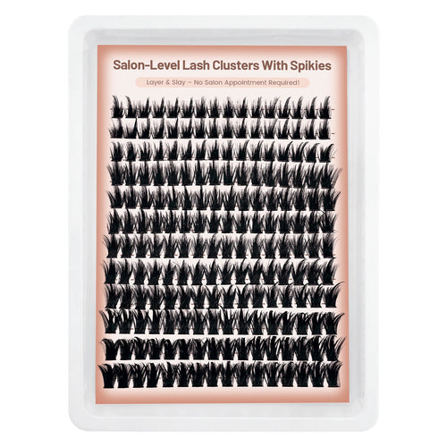 D Curl Fluffy Lash Clusters – Ultra-Dense Long Lashes with Soft Thin Band