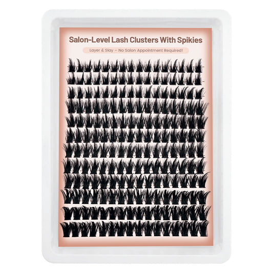 D Curl Fluffy Lash Clusters – Ultra-Dense Long Lashes with Soft Thin Band
