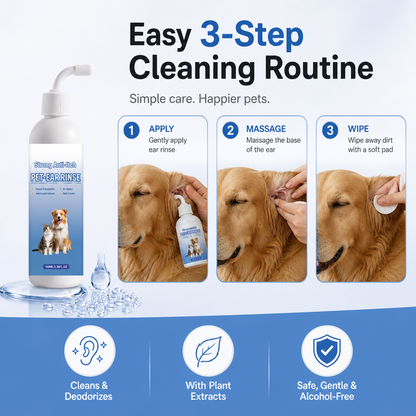 🔥LAST DAY-BUY 1 GET 1 FREE🌸Ear Wash for Dogs & Cats